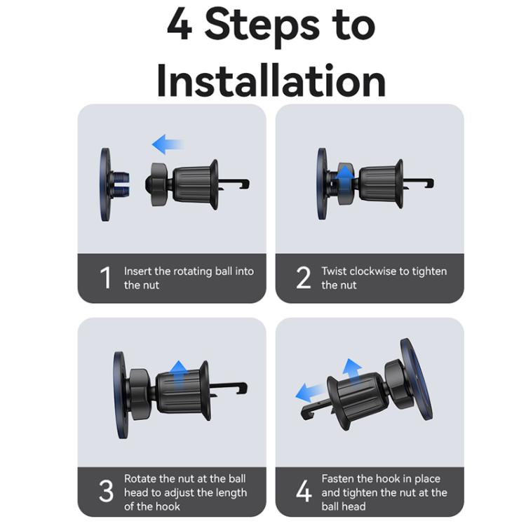 USAMS ZJ081 Magnetic Car Air Vent Phone Holder(Blue) - Universal Car Holders by USAMS | Online Shopping UK | buy2fix