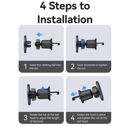USAMS ZJ081 Magnetic Car Air Vent Phone Holder(Blue) - Universal Car Holders by USAMS | Online Shopping UK | buy2fix