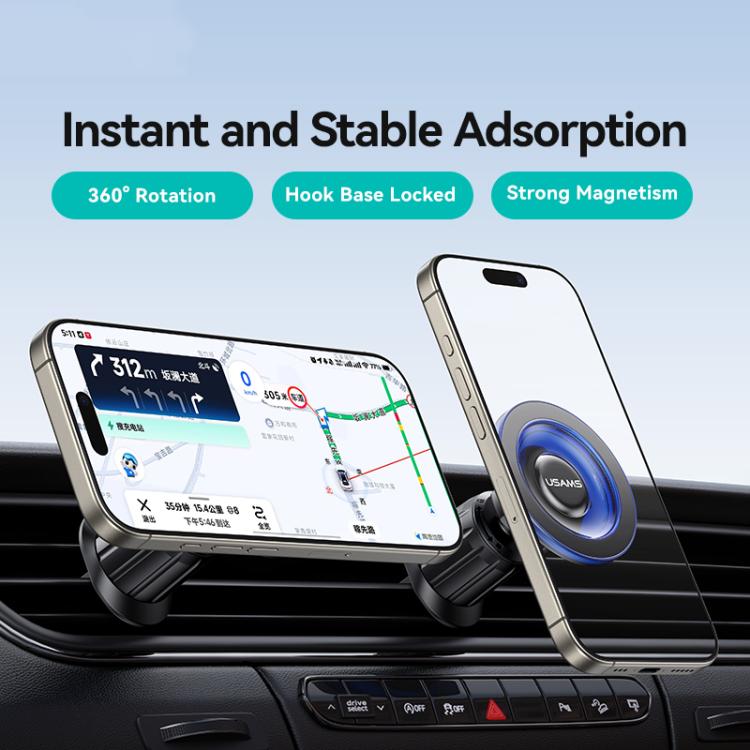 USAMS ZJ081 Magnetic Car Air Vent Phone Holder(Blue) - Universal Car Holders by USAMS | Online Shopping UK | buy2fix