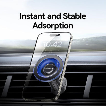 USAMS ZJ081 Magnetic Car Air Vent Phone Holder(Blue) - Universal Car Holders by USAMS | Online Shopping UK | buy2fix