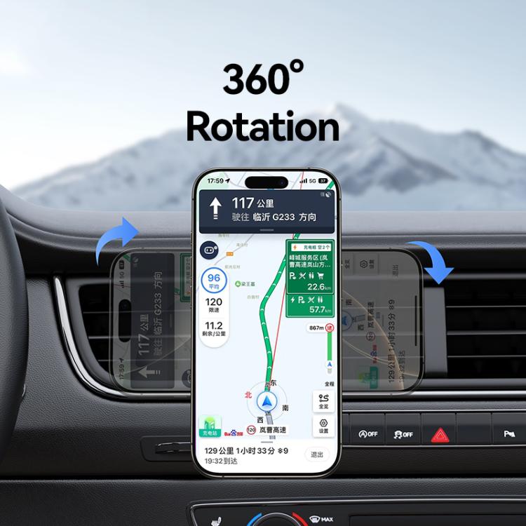 USAMS ZJ081 Magnetic Car Air Vent Phone Holder(Blue) - Universal Car Holders by USAMS | Online Shopping UK | buy2fix