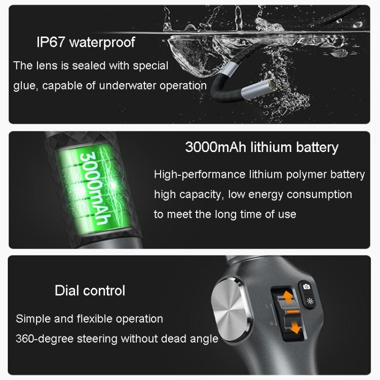 TESLONG TD500 5 Inch HD Large Screen Dual Steering Endoscope 1.55m Length, Model:6.5mm Single Lens -  by TESLONG | Online Shopping UK | buy2fix