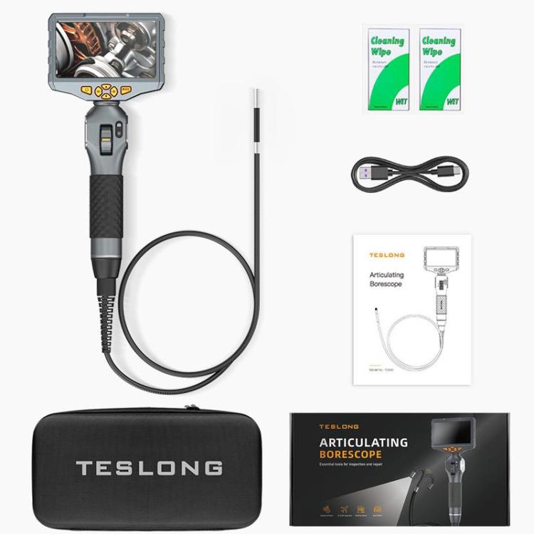 TESLONG TD500 5 Inch HD Large Screen Dual Steering Endoscope 1.55m Length, Model:6.5mm Dual Lens -  by TESLONG | Online Shopping UK | buy2fix
