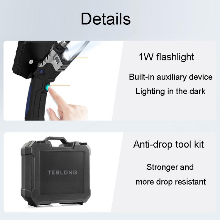 TESLONG NTS300 5 Inch Large Screen Industrial Endoscope Auto Repair Tools, Model:8mm Dual Lens / 3m - by TESLONG | Online Shopping UK | buy2fix