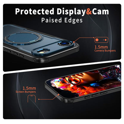 For iPhone Air Metal 360 Degree Rotation Holder MagSafe Phone Case(Navy Blue) - iPhone Air Cases by buy2fix | Online Shopping UK | buy2fix