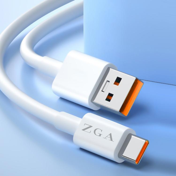 ZGA CB05 5A USB to Type-C Fully Compatible Fast Charging Data Cable, Length: 1m(White) - USB-C & Type-C Cable by ZGA | Online Shopping UK | buy2fix