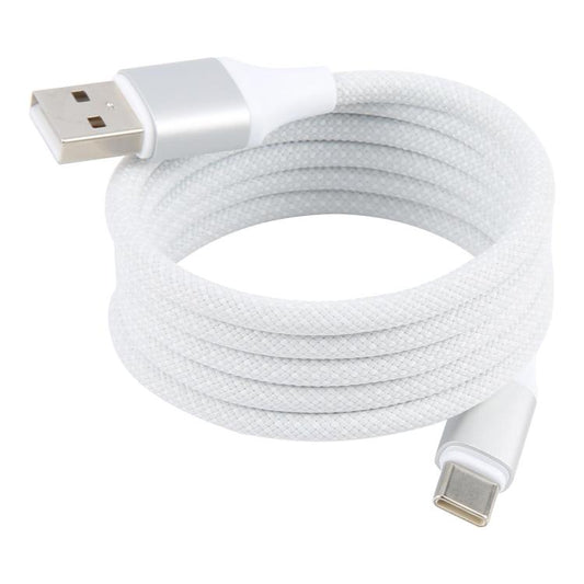 ZGA CB11 5A USB to Type-C Aluminum Alloy Magnetic Data Cable, Length: 1m(White) - USB-C & Type-C Cable by ZGA | Online Shopping UK | buy2fix