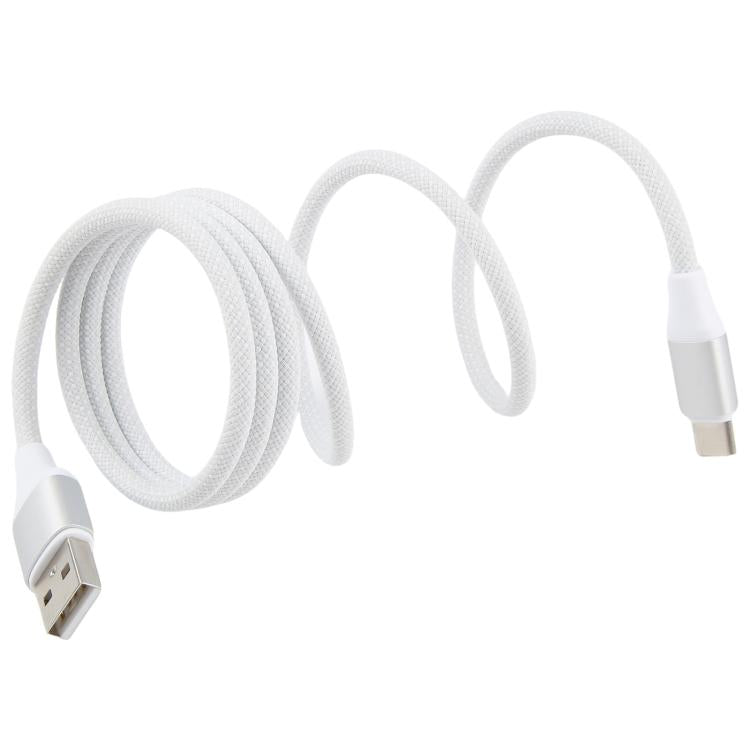 ZGA CB11 5A USB to Type-C Aluminum Alloy Magnetic Data Cable, Length: 1m(White) - USB-C & Type-C Cable by ZGA | Online Shopping UK | buy2fix