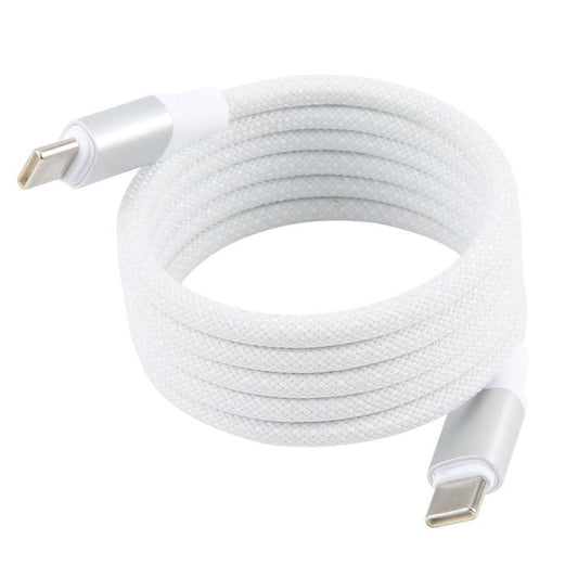 ZGA CB13 60W Type-C to Type-C Aluminum Alloy Magnetic Data Cable, Length: 1m(White) - USB-C & Type-C Cable by ZGA | Online Shopping UK | buy2fix