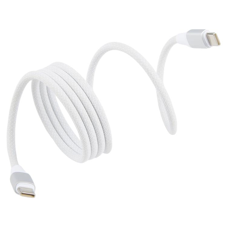 ZGA CB13 60W Type-C to Type-C Aluminum Alloy Magnetic Data Cable, Length: 1m(White) - USB-C & Type-C Cable by ZGA | Online Shopping UK | buy2fix