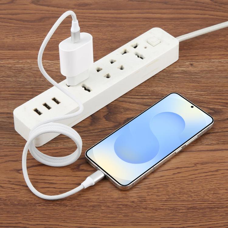 ZGA CB13 60W Type-C to Type-C Aluminum Alloy Magnetic Data Cable, Length: 1m(White) - USB-C & Type-C Cable by ZGA | Online Shopping UK | buy2fix