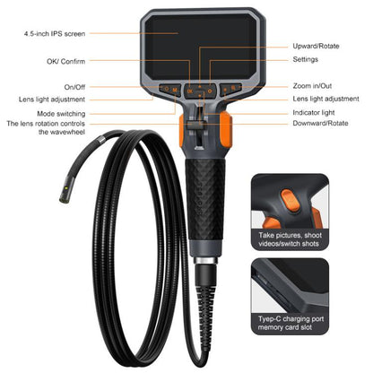 TESLONG TD450S 4.5 Inch Screen 210 Degree Bendable Industrial Endoscope 1.55m Length, Model:8.5mm Single Lens -  by TESLONG | Online Shopping UK | buy2fix