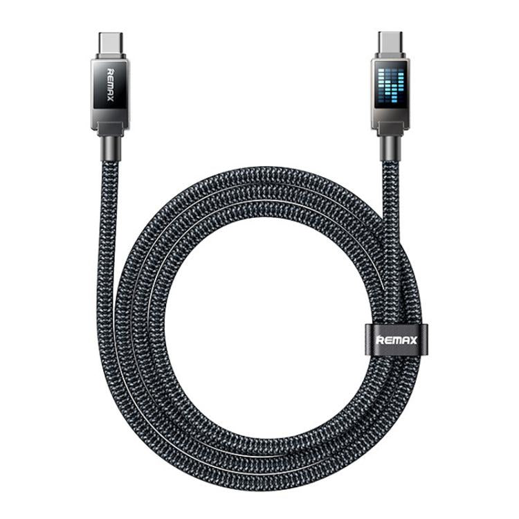 REMAX CB09 PD240W Type-C to Type-C Marquee Braided Fast Charging Data Cable, Length: 1.2m(Black) - USB-C & Type-C Cable by REMAX | Online Shopping UK | buy2fix