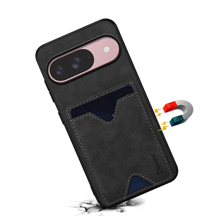 For Google Pixel 10 Pro / Pixel 10 Denior D06 PU Back Cover Card Slot Holder Phone Case(Black) - Google Cases by Denior | Online Shopping UK | buy2fix