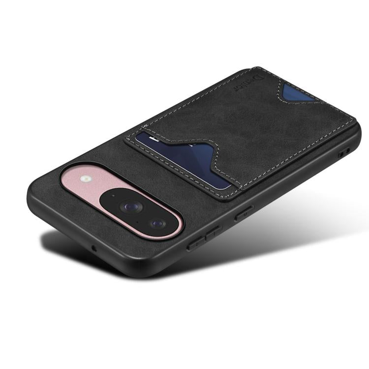 For Google Pixel 10 Pro / Pixel 10 Denior D06 PU Back Cover Card Slot Holder Phone Case(Black) - Google Cases by Denior | Online Shopping UK | buy2fix