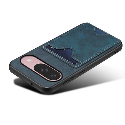 For Google Pixel 10 Pro / Pixel 10 Denior D06 PU Back Cover Card Slot Holder Phone Case(Blue) - Google Cases by Denior | Online Shopping UK | buy2fix