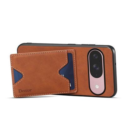 For Google Pixel 10 Pro / Pixel 10 Denior D06 PU Back Cover Card Slot Holder Phone Case(Blue) - Google Cases by Denior | Online Shopping UK | buy2fix