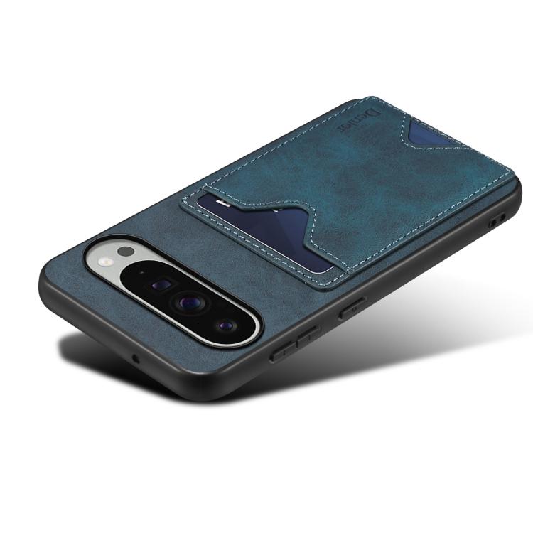 For Google Pixel 10 Pro XL Denior D06 PU Back Cover Card Slot Holder Phone Case(Blue) - Google Cases by Denior | Online Shopping UK | buy2fix