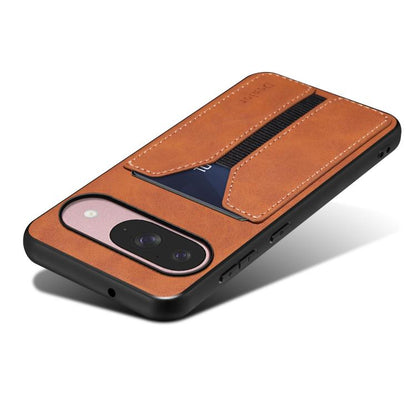 For Google Pixel 10 Pro / Pixel 10 Denior D07 DV Elastic Card Slot PU Back Cover Phone Case(Brown) - Google Cases by Denior | Online Shopping UK | buy2fix