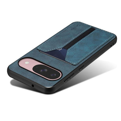 For Google Pixel 10 Pro / Pixel 10 Denior D07 DV Elastic Card Slot PU Back Cover Phone Case(Blue) - Google Cases by Denior | Online Shopping UK | buy2fix