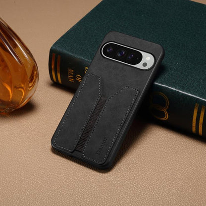 For Google Pixel 10 Pro XL Denior D07 DV Elastic Card Slot PU Back Cover Phone Case(Black) - Google Cases by Denior | Online Shopping UK | buy2fix