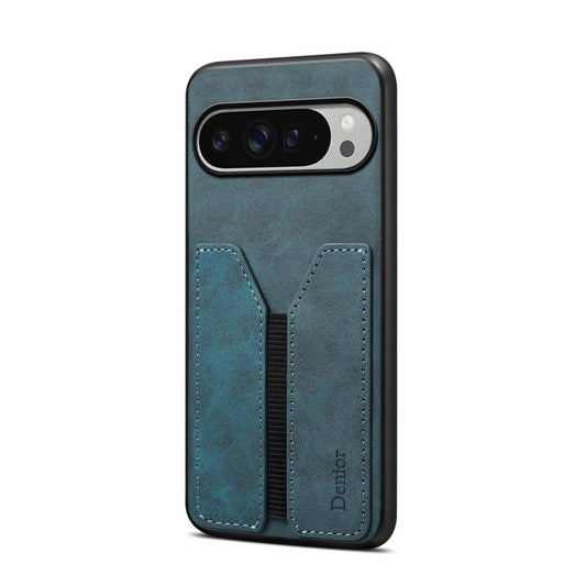 For Google Pixel 10 Pro XL Denior D07 DV Elastic Card Slot PU Back Cover Phone Case(Blue) - Google Cases by Denior | Online Shopping UK | buy2fix
