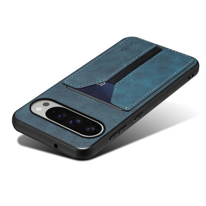 For Google Pixel 10 Pro XL Denior D07 DV Elastic Card Slot PU Back Cover Phone Case(Blue) - Google Cases by Denior | Online Shopping UK | buy2fix