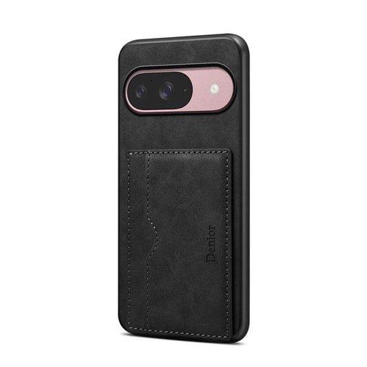 For Google Pixel 10 Pro / Pixel 10 Denior D08 PU Single Card Slot Holder Phone Case(Black) - Google Cases by Denior | Online Shopping UK | buy2fix
