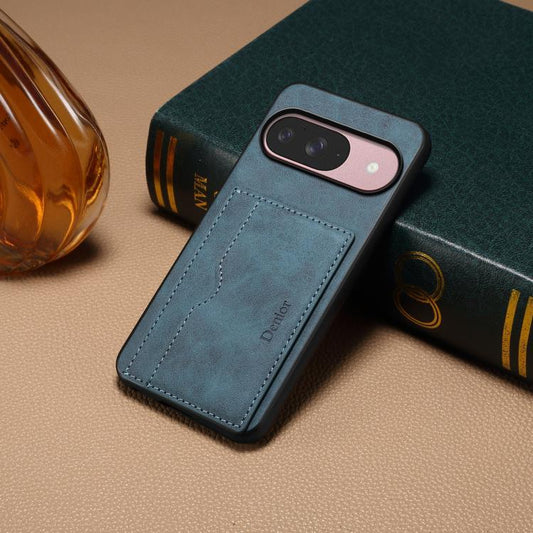 For Google Pixel 10 Pro / Pixel 10 Denior D08 PU Single Card Slot Holder Phone Case(Blue) - Google Cases by Denior | Online Shopping UK | buy2fix