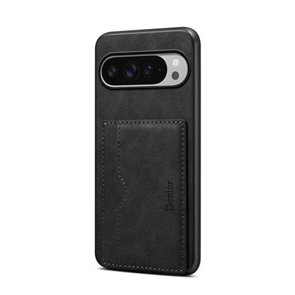 For Google Pixel 10 Pro XL Denior D08 PU Single Card Slot Holder Phone Case(Black) - Google Cases by Denior | Online Shopping UK | buy2fix