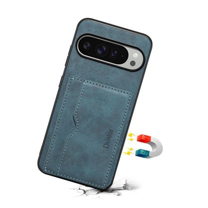 For Google Pixel 10 Pro XL Denior D08 PU Single Card Slot Holder Phone Case(Blue) - Google Cases by Denior | Online Shopping UK | buy2fix