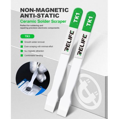 Relife TK1 Non-magnetic Anti-static Ceramic Scraper - Dust Remove Tool by RELIFE | Online Shopping UK | buy2fix