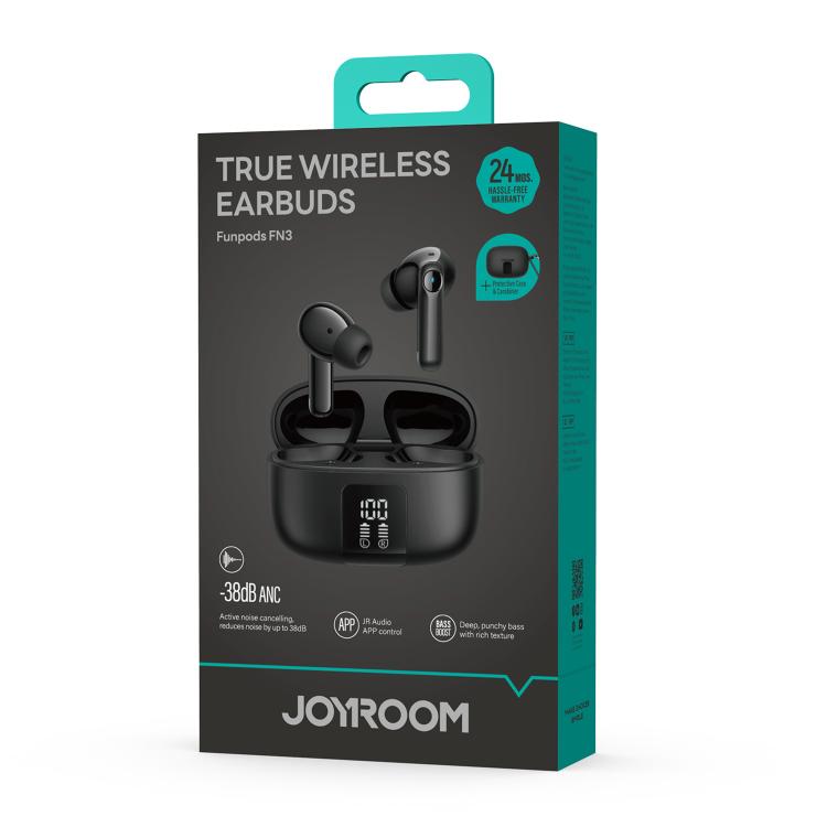 JOYROOM JR-FN3 Funpods Series True Wireless Bluetooth Earphone(Black) - Bluetooth Earphone by JOYROOM | Online Shopping UK | buy2fix
