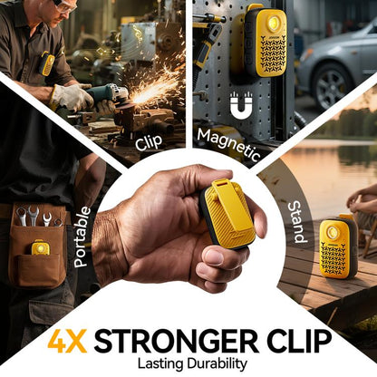 JOYROOM JR-MS03 IP67 Waterproof Portable Clip-on Magnetic Mini Bluetooth Speaker(Black Yellow) - Mini Speaker by JOYROOM | Online Shopping UK | buy2fix