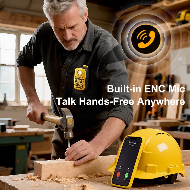 JOYROOM JR-MS03 IP67 Waterproof Portable Clip-on Magnetic Mini Bluetooth Speaker(Black Yellow) - Mini Speaker by JOYROOM | Online Shopping UK | buy2fix