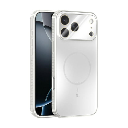 For iPhone 17 Pro Max ABEEL Heat Dissipation Frosted MagSafe Phone Case with Lens Film(White)