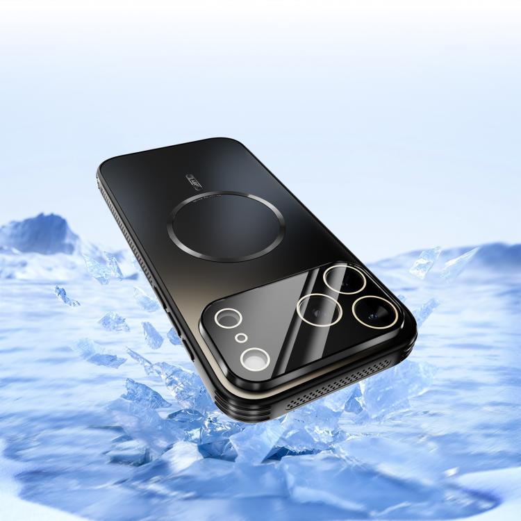 For iPhone 17 Pro ABEEL Heat Dissipation Frosted MagSafe Phone Case with Lens Film(Dark Blue) - iPhone 17 Pro Cases by buy2fix | Online Shopping UK | buy2fix