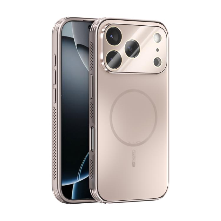 For iPhone 17 Pro ABEEL Heat Dissipation Frosted MagSafe Phone Case with Lens Film(Rose Gold) - iPhone 17 Pro Cases by buy2fix | Online Shopping UK | buy2fix