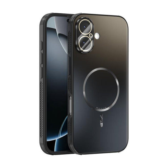 For iPhone 17 ABEEL Heat Dissipation Frosted MagSafe Phone Case with Lens Film(Black)