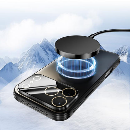 For iPhone Air ABEEL Heat Dissipation Frosted MagSafe Phone Case with Lens Film(White) - iPhone Air Cases by buy2fix | Online Shopping UK | buy2fix