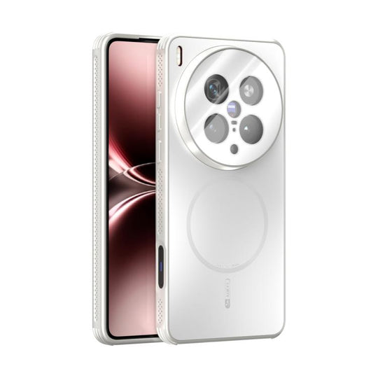 For vivo X200 Ultra ABEEL Heat Dissipation Frosted MagSafe Phone Case with Lens Film(White)