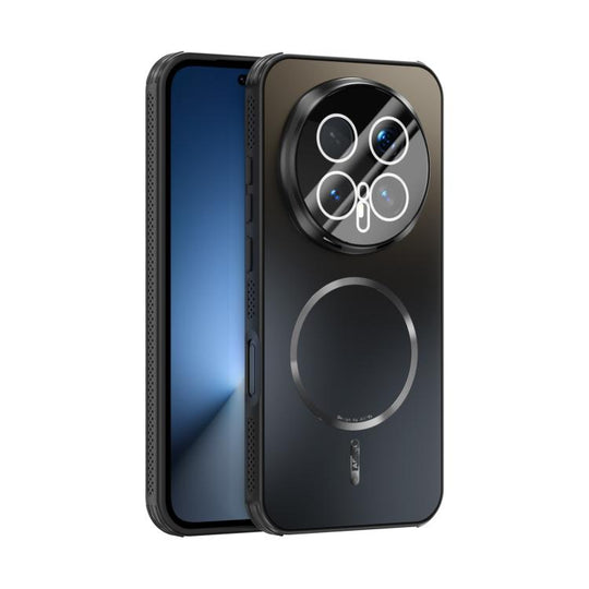 For Honor Magic8 Pro ABEEL Heat Dissipation Frosted MagSafe Phone Case with Lens Film(Black)