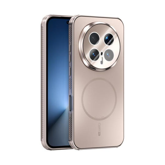 For Honor Magic8 Pro ABEEL Heat Dissipation Frosted MagSafe Phone Case with Lens Film(Rose Gold)