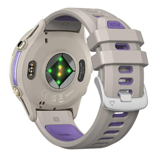 For Garmin Forerunner 970 Two Color Steel Buckle Silicone Watch Band(Sand Purple) - Watch Bands by buy2fix | Online Shopping UK | buy2fix