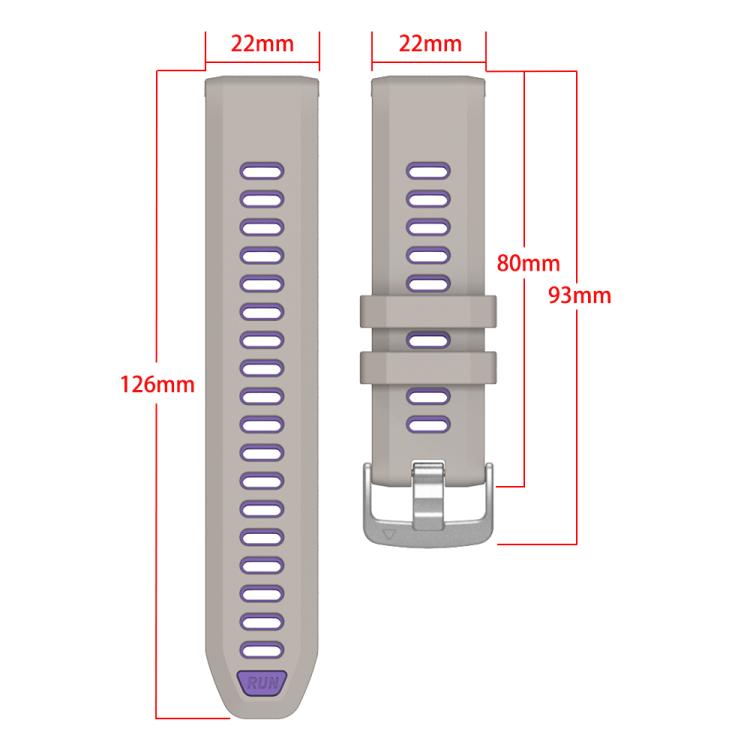 For Garmin Forerunner 970 Two Color Steel Buckle Silicone Watch Band(Orange Black) - Watch Bands by buy2fix | Online Shopping UK | buy2fix