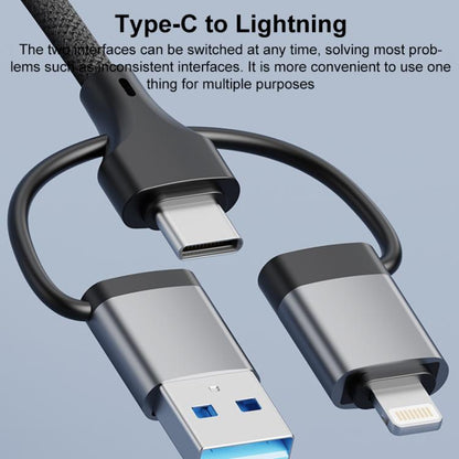 USB / Type-C / 8 Pin to TF / SD Card Reader, USB, Type-C HUB Adapter 5 in 1 Docking Station(Silver) - USB 3.0 HUB by buy2fix | Online Shopping UK | buy2fix