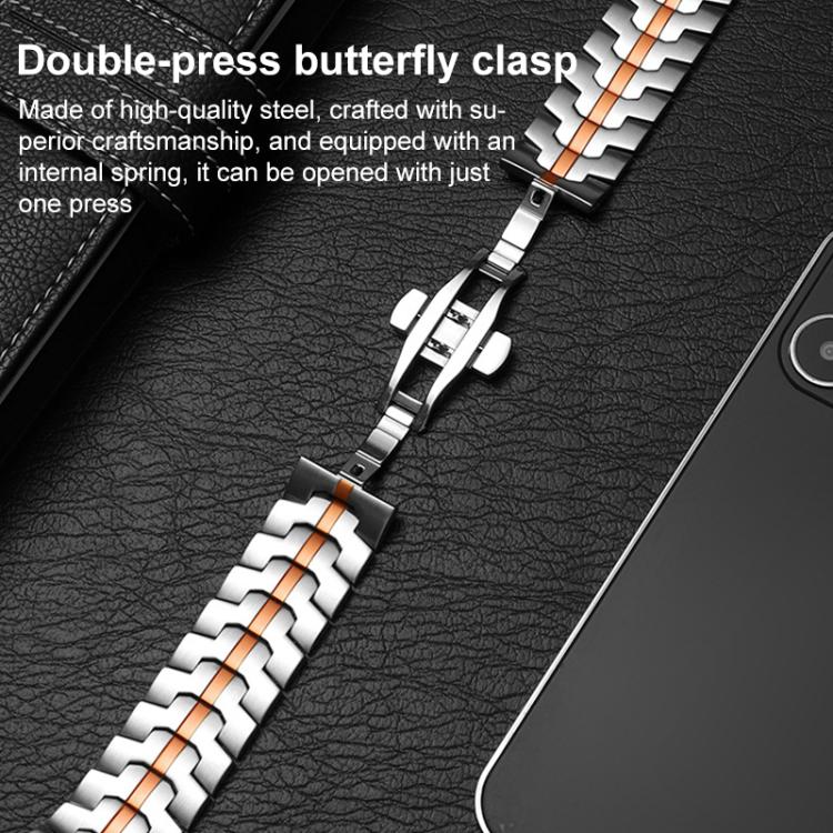 For Apple Watch 38 / 40 / 41 / S10 42mm xDfind Butterfly Buckle Stainless Steel Watch Band(Titanium) - Watch Bands by xDfind | Online Shopping UK | buy2fix