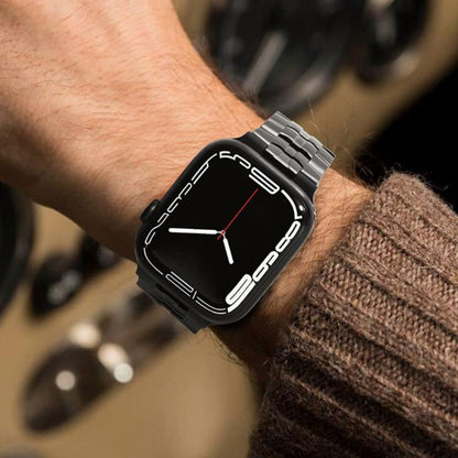 For Apple Watch 38 / 40 / 41 / S10 42mm xDfind Butterfly Buckle Stainless Steel Watch Band(Titanium) - Watch Bands by xDfind | Online Shopping UK | buy2fix