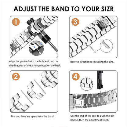 For Apple Watch 42 / 44 / 45 / 46 / 49mm xDfind Butterfly Buckle Stainless Steel Watch Band(Rose Gold) - Watch Bands by xDfind | Online Shopping UK | buy2fix