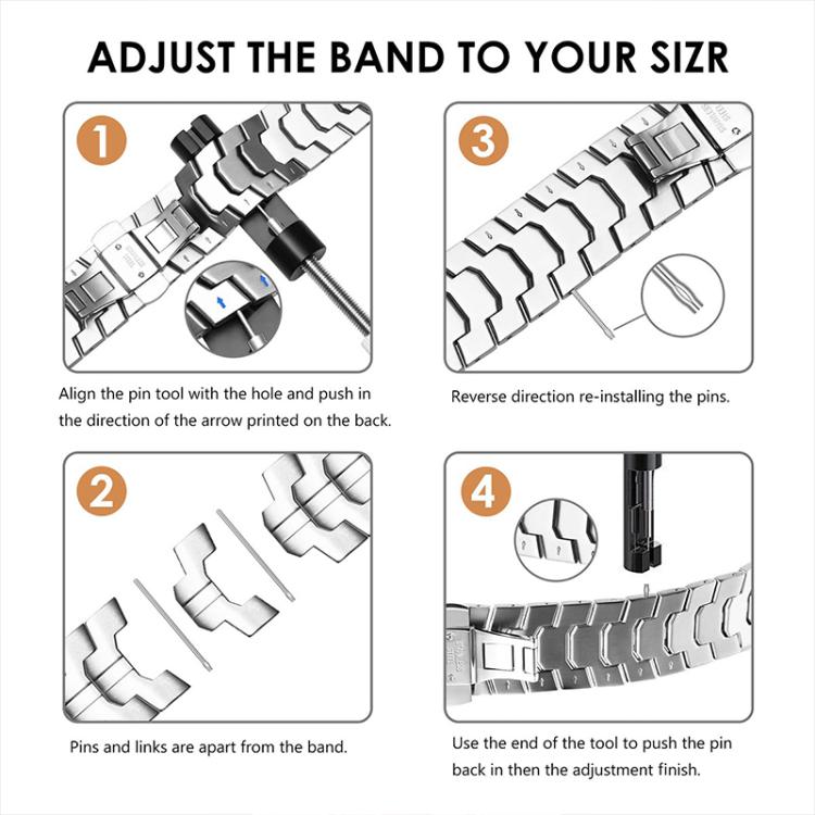For Apple Watch 38 / 40 / 41 / S10 42mm xDfind Butterfly Buckle Stainless Steel Watch Band(Starlight) - Watch Bands by xDfind | Online Shopping UK | buy2fix